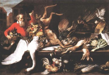 Still Life With Dead Game Fruits And Vegetables In A market Frans Snyders Oil Paintings
